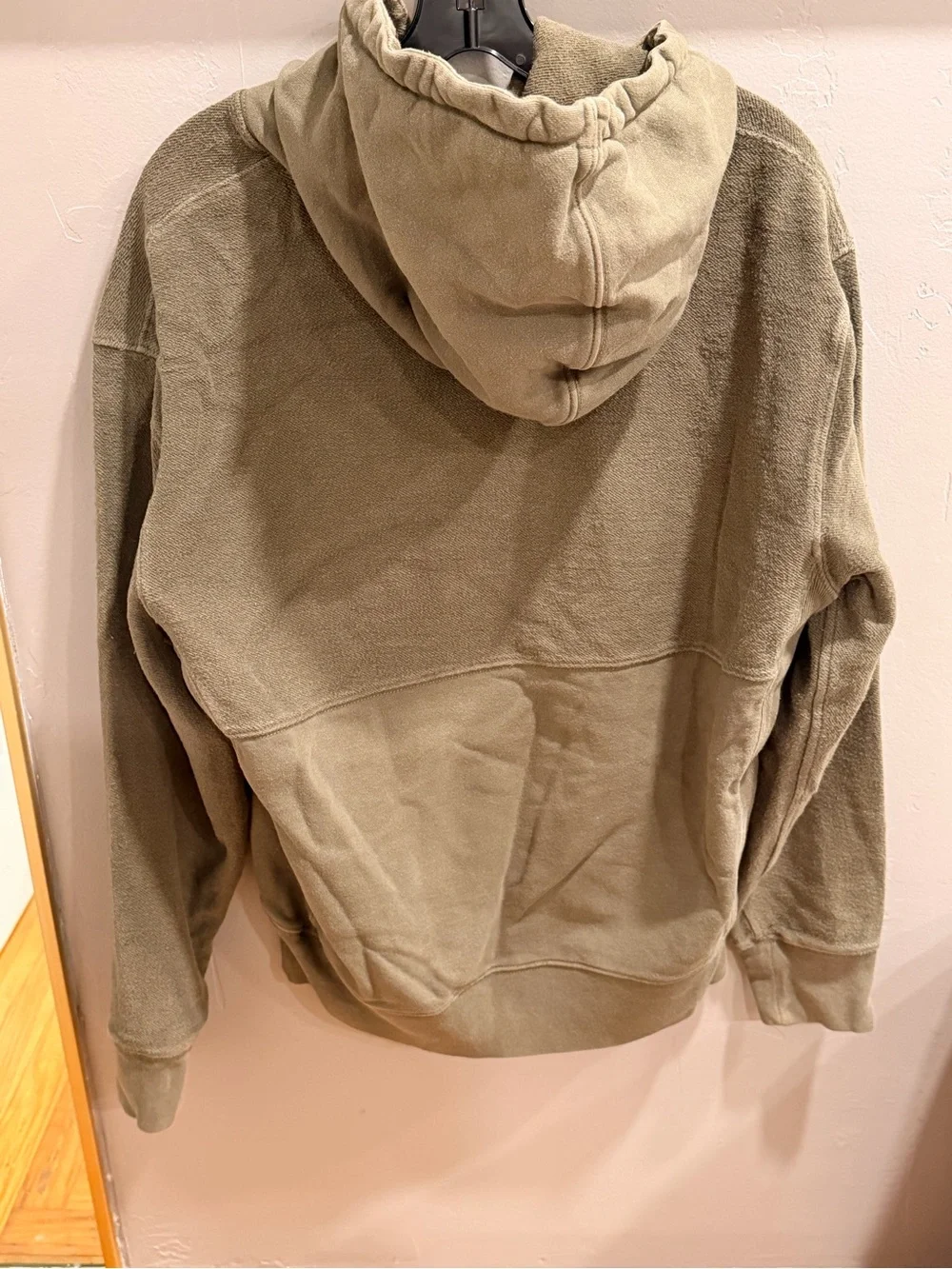 J. Crew Olive Green Thick Textured Cotton Hoodie EUC #453